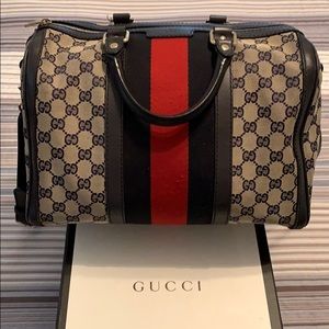 Vintage Boston Navy Blue Gucci